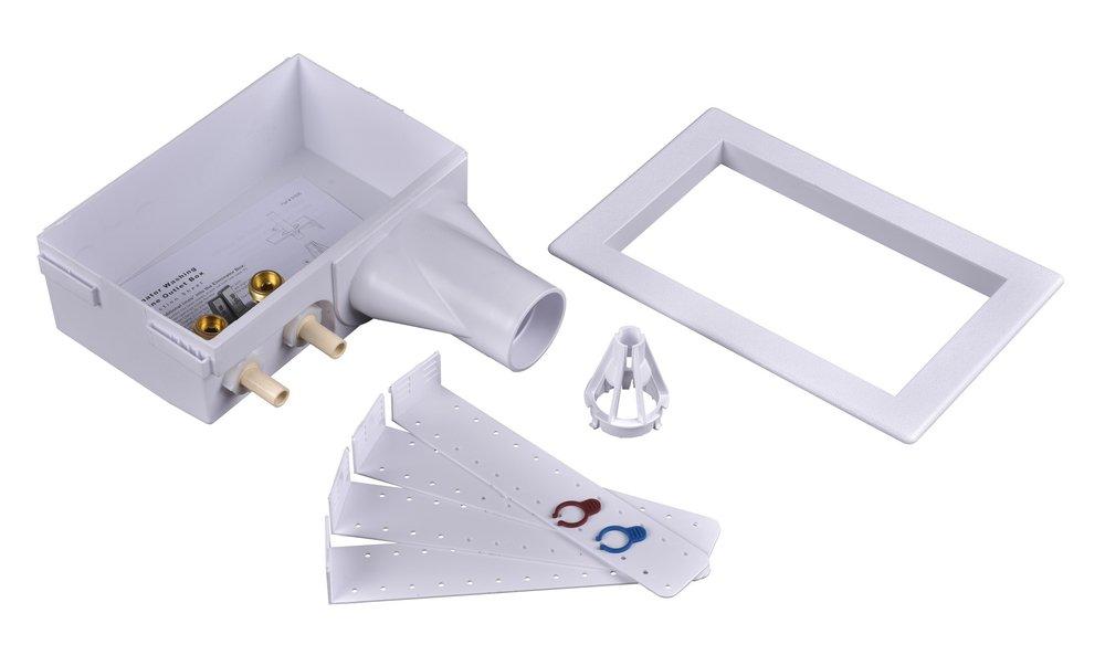 Oatey&reg; White 10-1/2 in x 6-1/4 in x 3-3/4 in Washing Machine Supply Box 