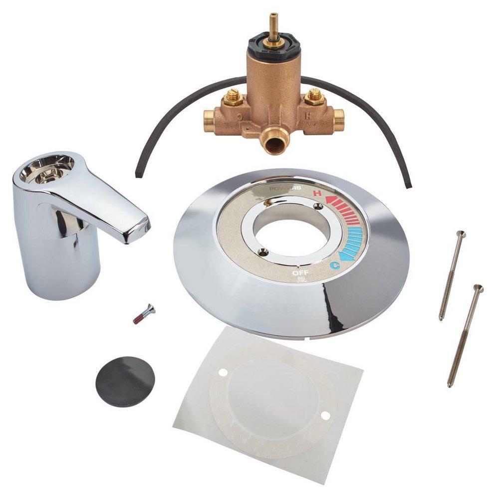 Powers Polished Chrome Pressure Balancing Valve with 1/2 in. Copper Sweat 