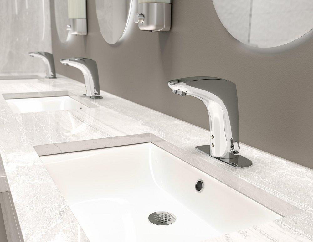 Symmons Industries Polished Chrome Single Handle Sensor Bathroom Sink Faucet 