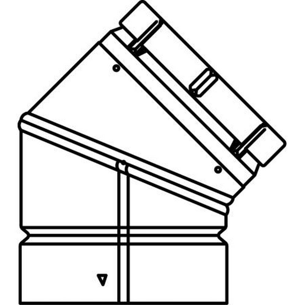 Ecco Manufacturing 45 Degree Gas Vent Elbow 