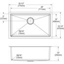 Dayton Elite Satin 25 x 22 in. Stainless Steel Single Bowl Drop-in Kitchen Sink in Elite Satin 