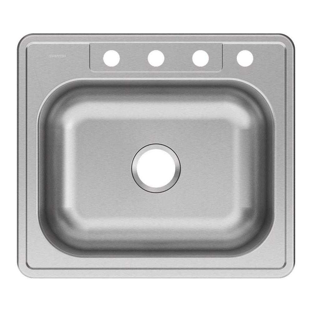 Dayton Elite Satin 25 x 22 in. Stainless Steel Single Bowl Drop-in Kitchen Sink in Elite Satin 