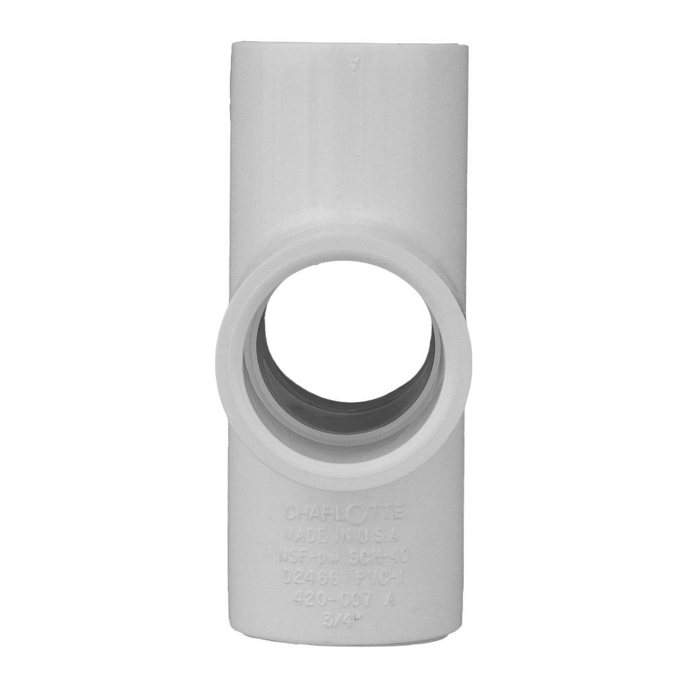 White PVC Schedule 40 Cross Tee 