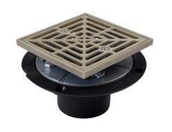 2 in. Inside Caulk Plastic Nickel Bronze Shower Drain