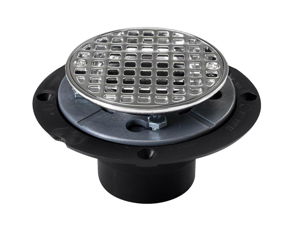 Sioux Chief Polished Chrome 2 in. Inside Caulk Plastic Shower Drain 