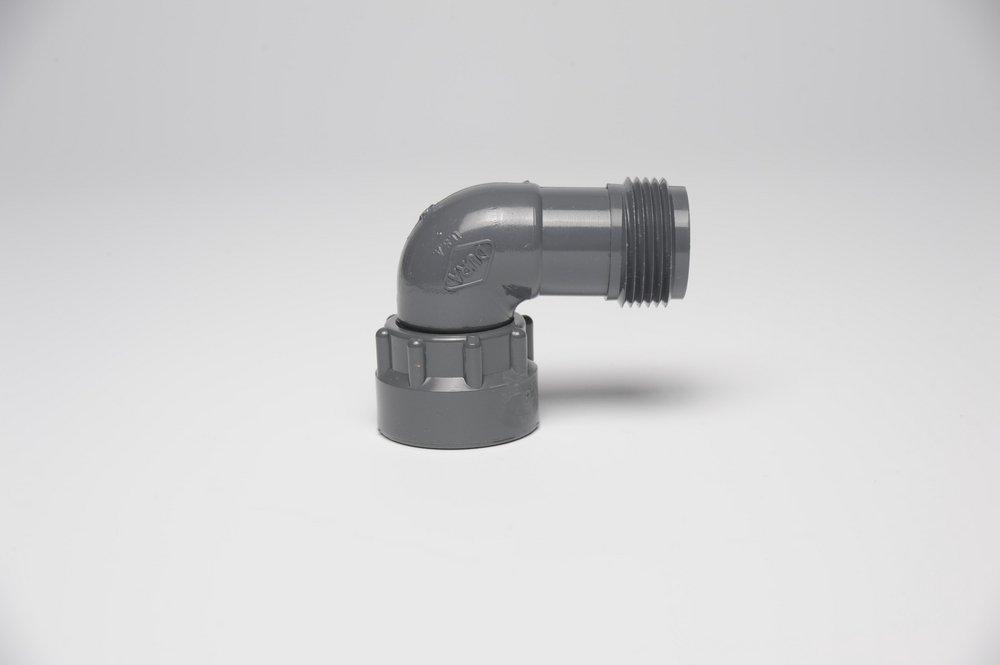 Grey MIPT x Swivel Nut Schedule 40 PVC 90 Degree Manifold Elbow in Grey 
