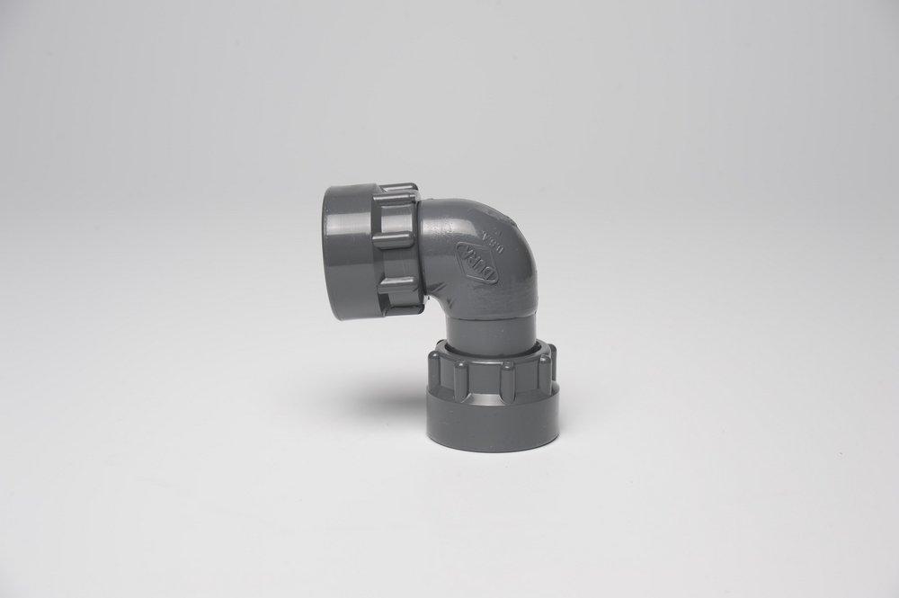 Grey Swivel Nut Schedule 40 PVC 90 Degree Manifold Elbow in Grey 