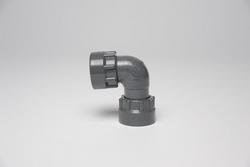 1 in. Swivel Nut Schedule 40 PVC 90 Degree Manifold Elbow in Grey