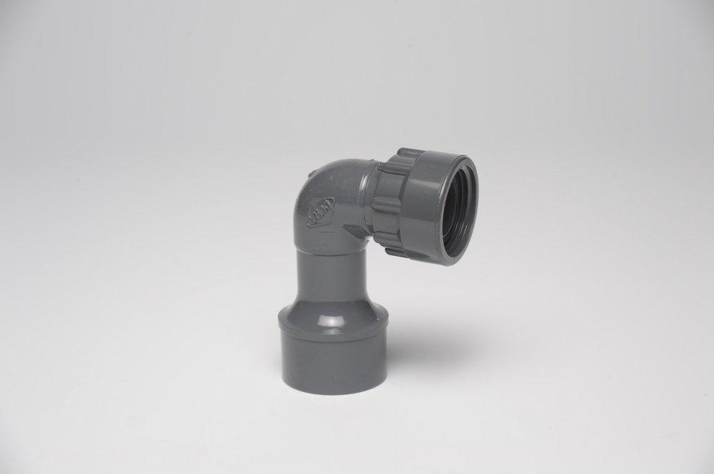 Grey Slip x Swivel Nut Schedule 40 PVC 90 Degree Manifold Elbow in Grey 