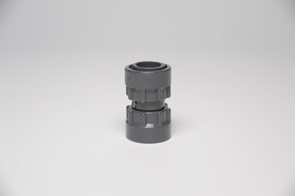 Grey Swivel FPT Schedule 40 PVC Manifold Coupling 