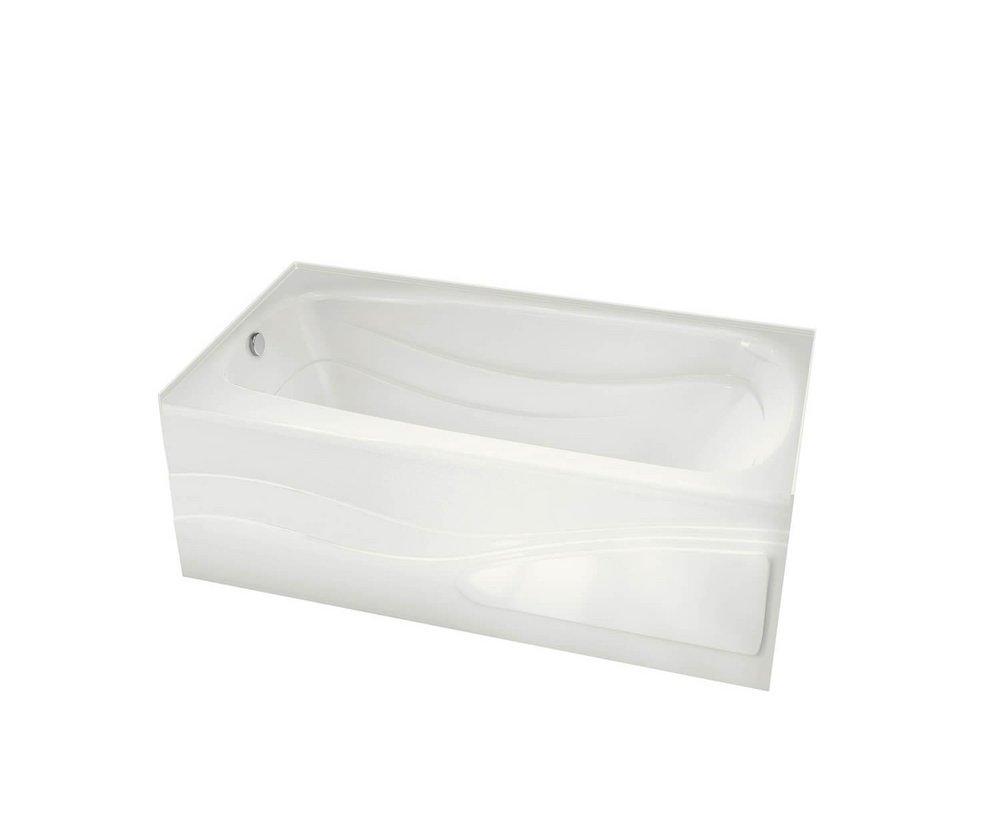 MAAX White 59-7/8 x 31-3/4 in. Whirlpool Alcove Bathtub in White 