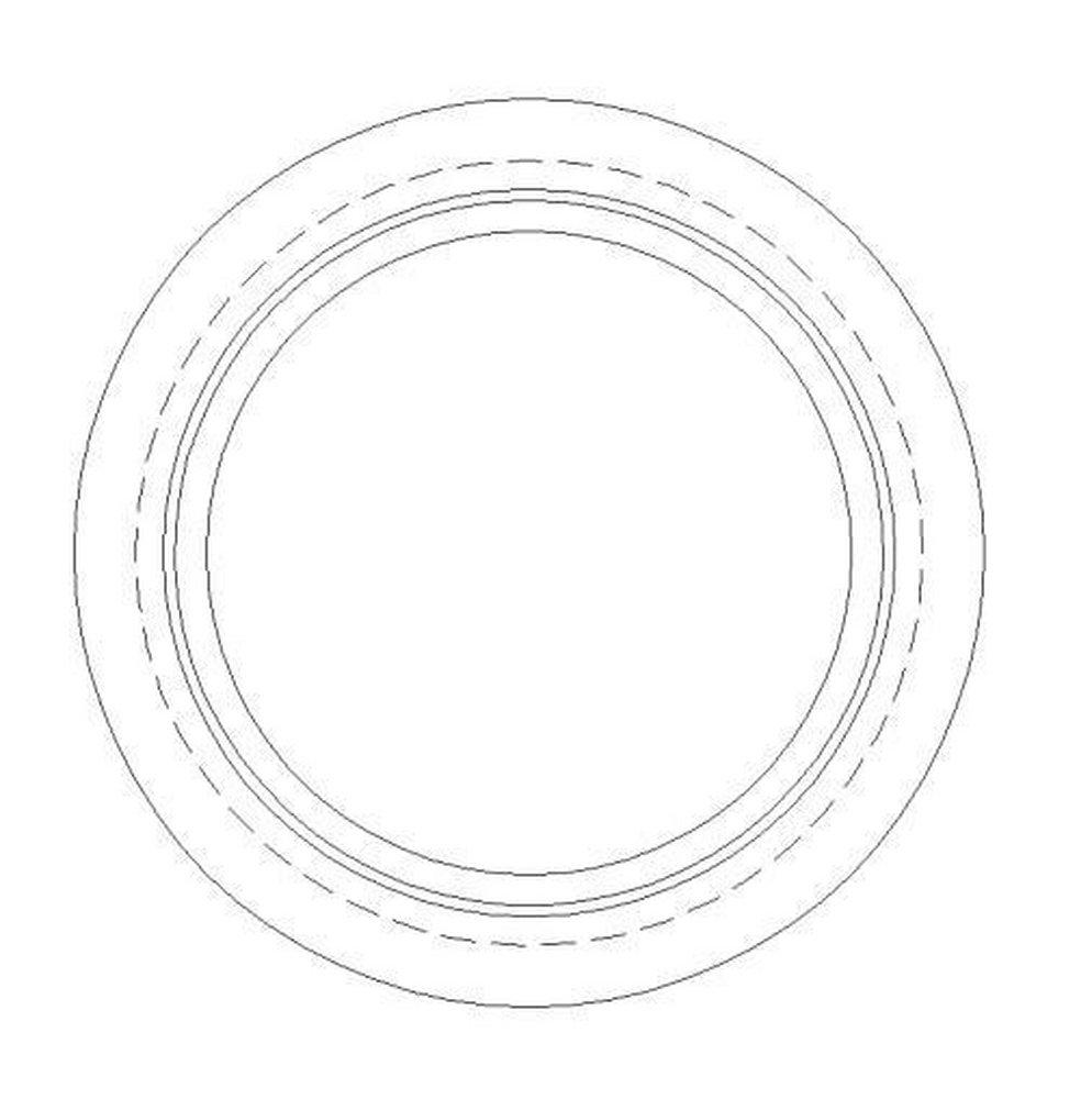 Olympic Foundry 4 in. Cast Iron Flange Up Manhole Ring 