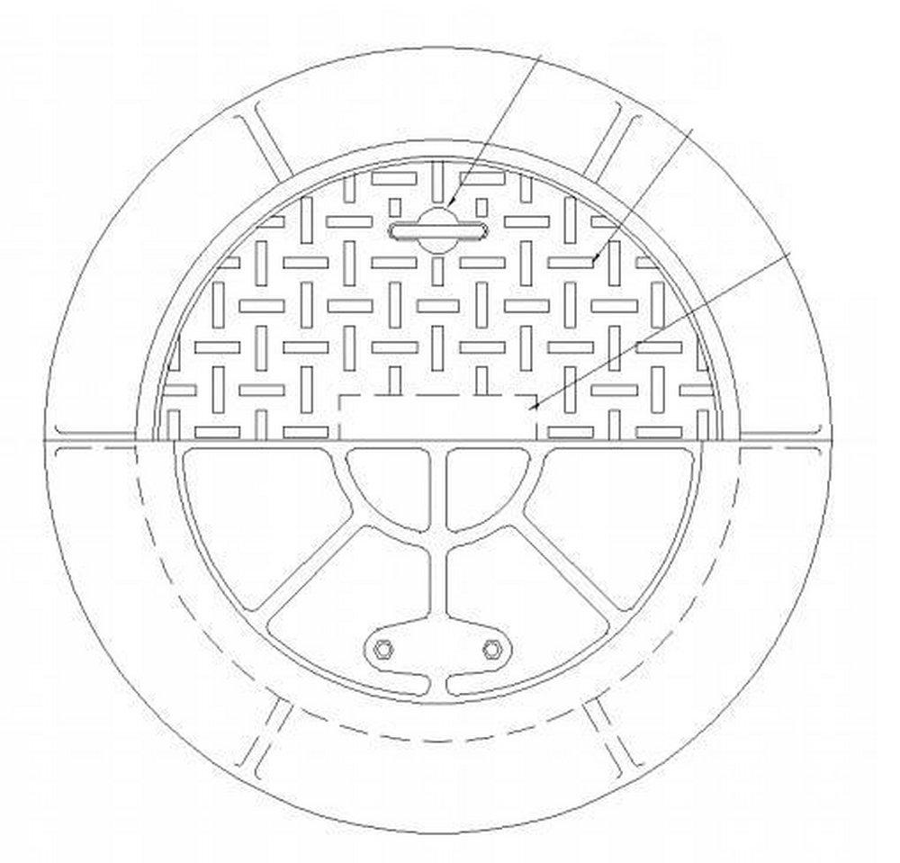 Olympic Foundry 4 in. Cast Iron Flange Down Manhole Ring 