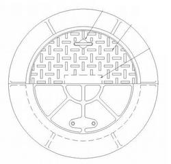 22 x 4 in. Cast Iron Flange Down Manhole Ring