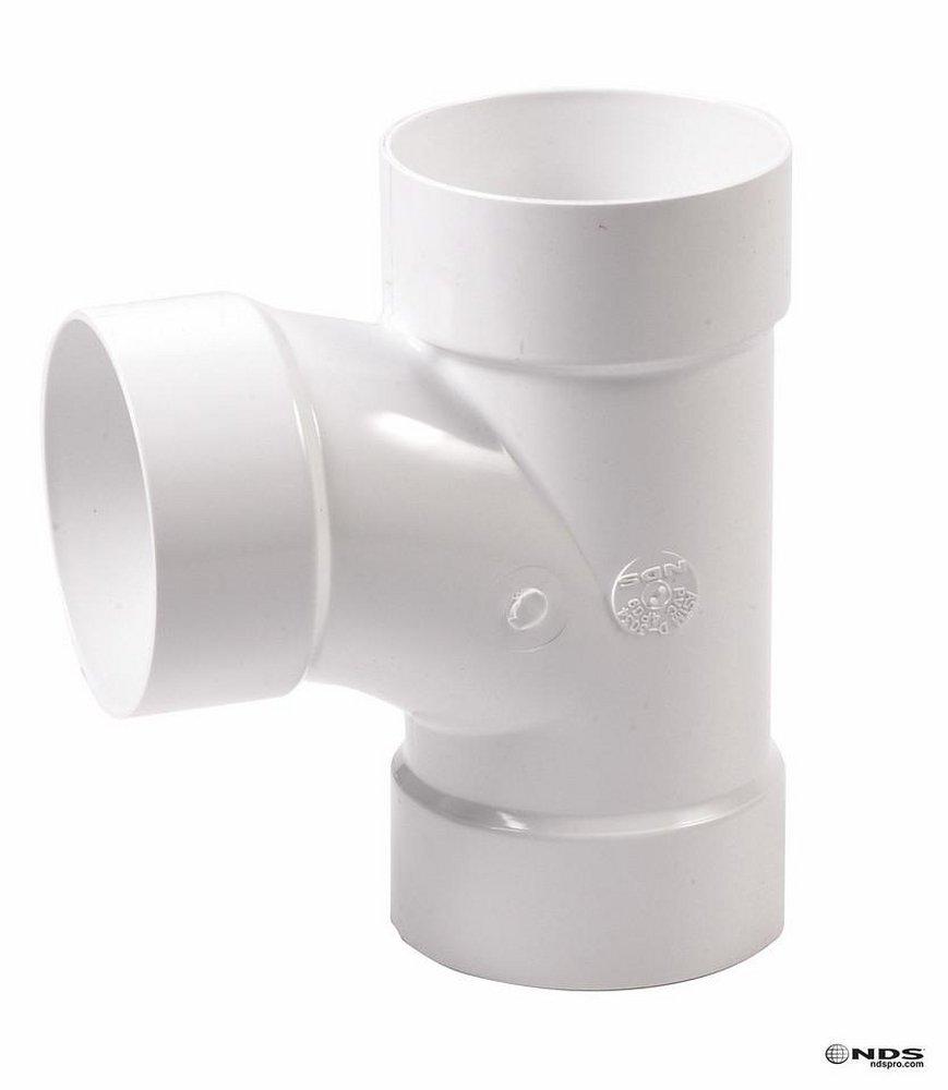 NDS White PVC DWV Downspout Adapter 