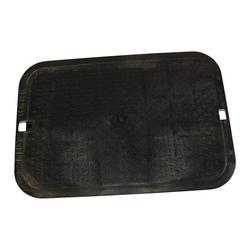 20 x 12 in. Jumbo Overlapping Water Meter Cover in Black