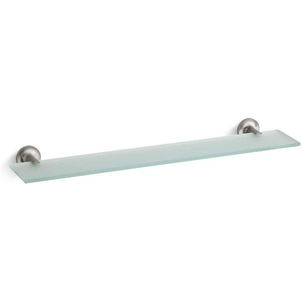 KOHLER Vibrant Brushed Nickel Glass Shelf 