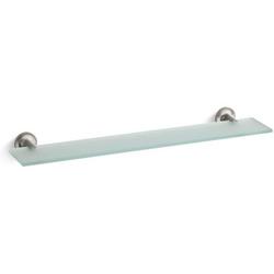 22-1/2 in. Glass Shelf in Brushed Nickel