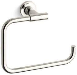 Rectangular Open Towel Ring in Vibrant Polished Nickel