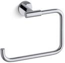 Rectangular Open Towel Ring in Polished Chrome