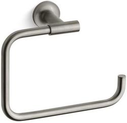 Rectangular Open Towel Ring in Vibrant Brushed Nickel