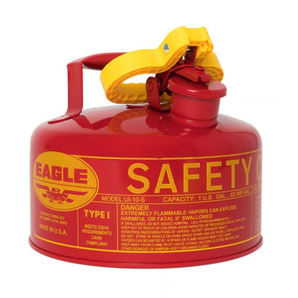 Eagle Red Hot Dipped Galvanized and Powder Coated Safety Can in Red 