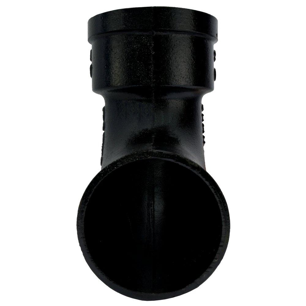 Black Hub x Spigot Service Cast Iron 1/4 Bend 