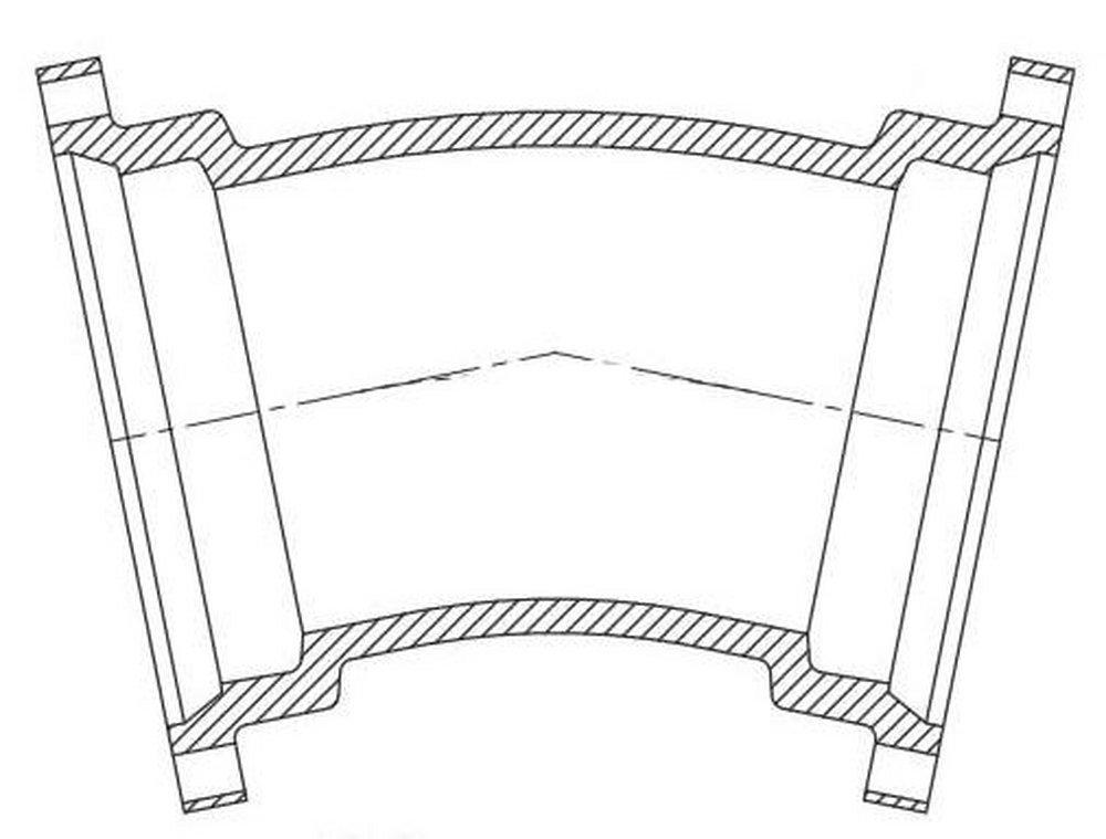 Mechanical Joint Ductile Iron C110 Full Body 22-1/2 Degree Bend (Less Accessories) 