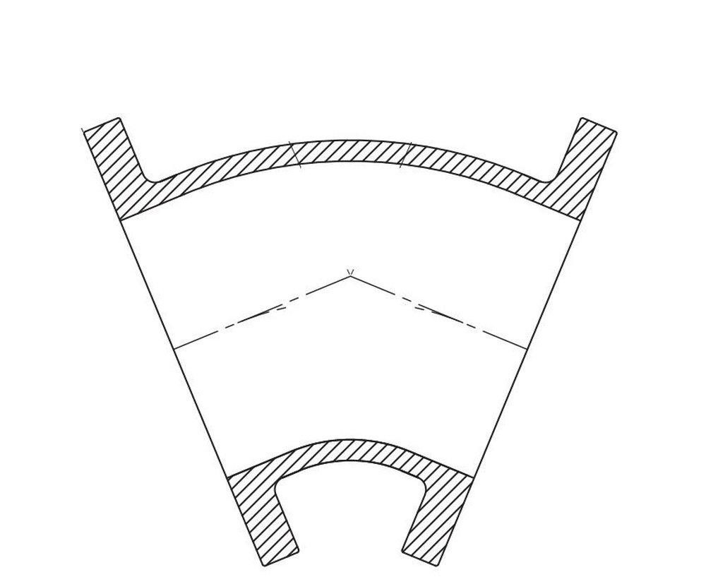 Tyler Union Flanged 45 Degree Ductile Iron Bend 
