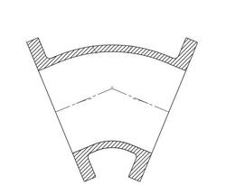 4 in. Flanged 125# Global Ductile Iron 45 Degree Bend