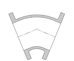 4 in. Flanged 125# Global Ductile Iron 45 Degree Bend