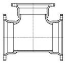 8 x 8 x 4 in. Mechanical Joint Ductile Iron C153 Short Body Reducing Tee (Less Accessories)