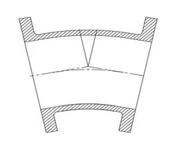 12 Ductile Iron 125# Flange P-401 22-1/2 BEND