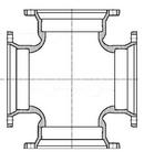 Tyler Union 12 Ductile Iron 125# Flange P-401 Cross 