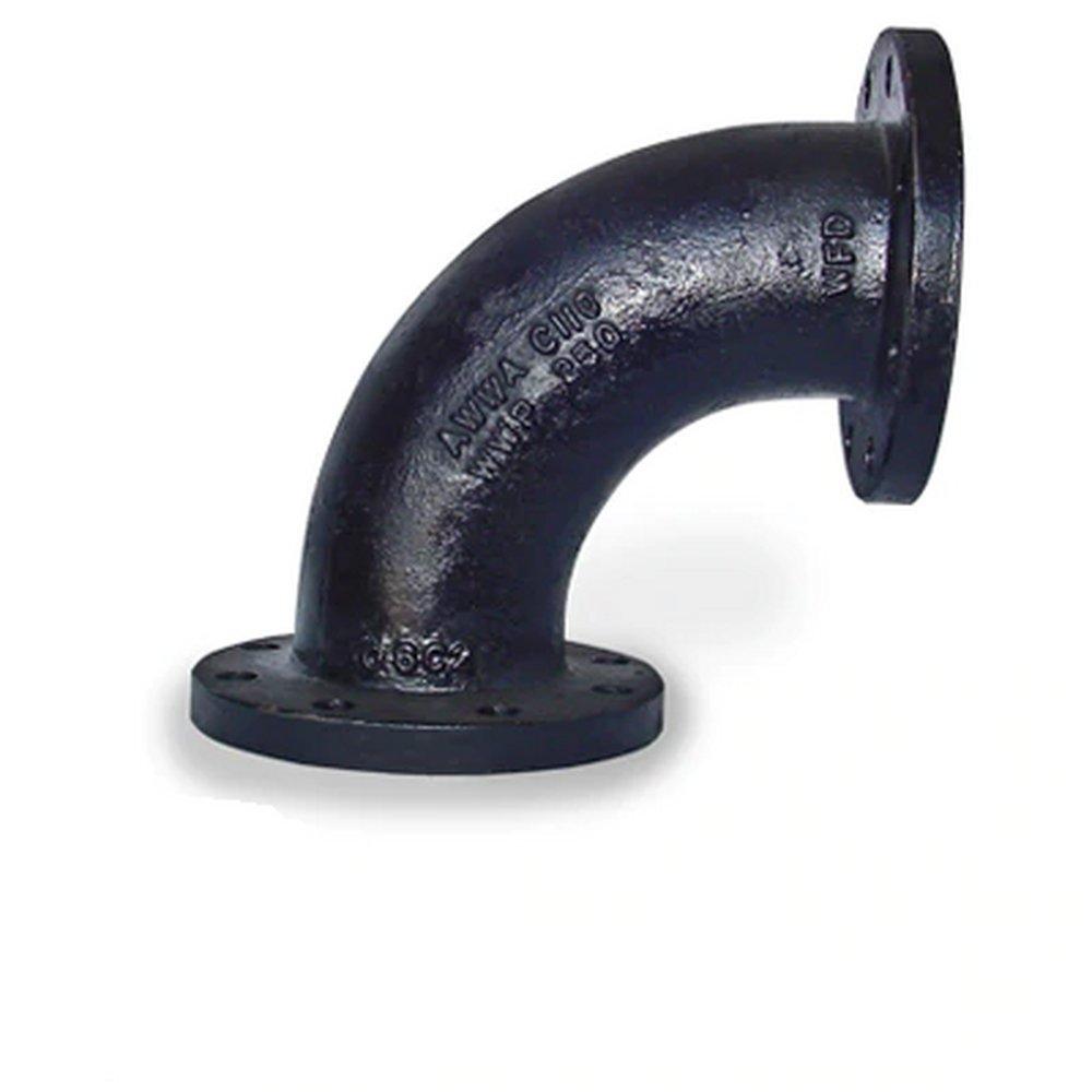 6 Ductile Iron 125# Flange P-401 Long Radius Base 90 BEND 
