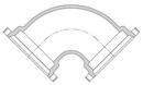Mechanical Joint Ductile Iron C110 Full Body 90 Degree Bend (Less Accessories) 