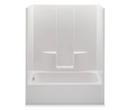 60 in. x 35-3/4 in. Tub & Shower Unit in White with Right Drain