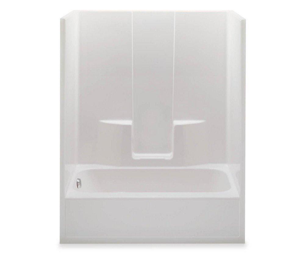 Aquatic White 60 x 36 in. Tub and Shower in White 