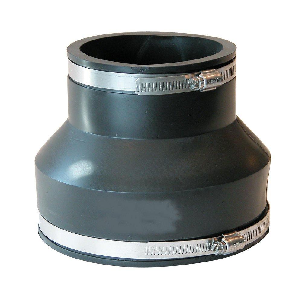 Fernco 4 x 6 in. Asbestos Cement Fiber and Ductile Iron x Cast Iron and PVC Flexible Coupling 