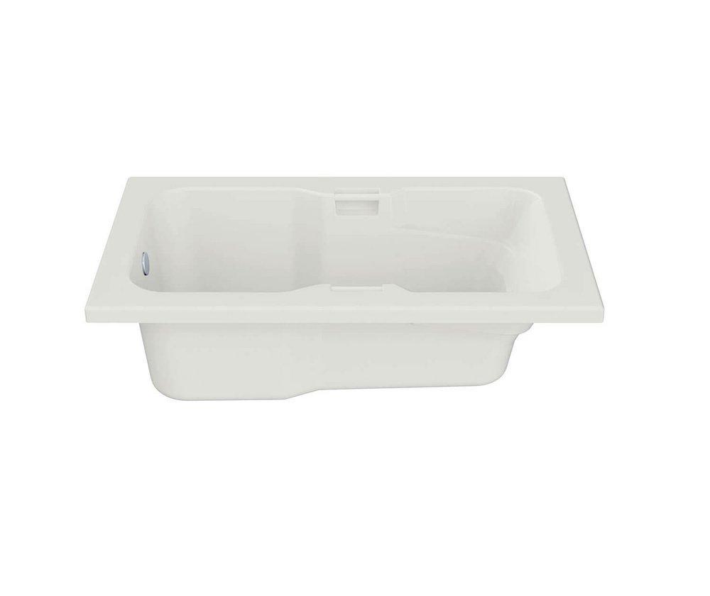 Maax US White 72 x 36 in. Alcove and Drop-In Bathtub with End Drain 