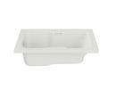 72 x 36 in. Alcove and Drop-in Bathtub with End Drain in White