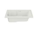 Maax US White 72 x 36 in. Alcove and Drop-In Bathtub with End Drain 
