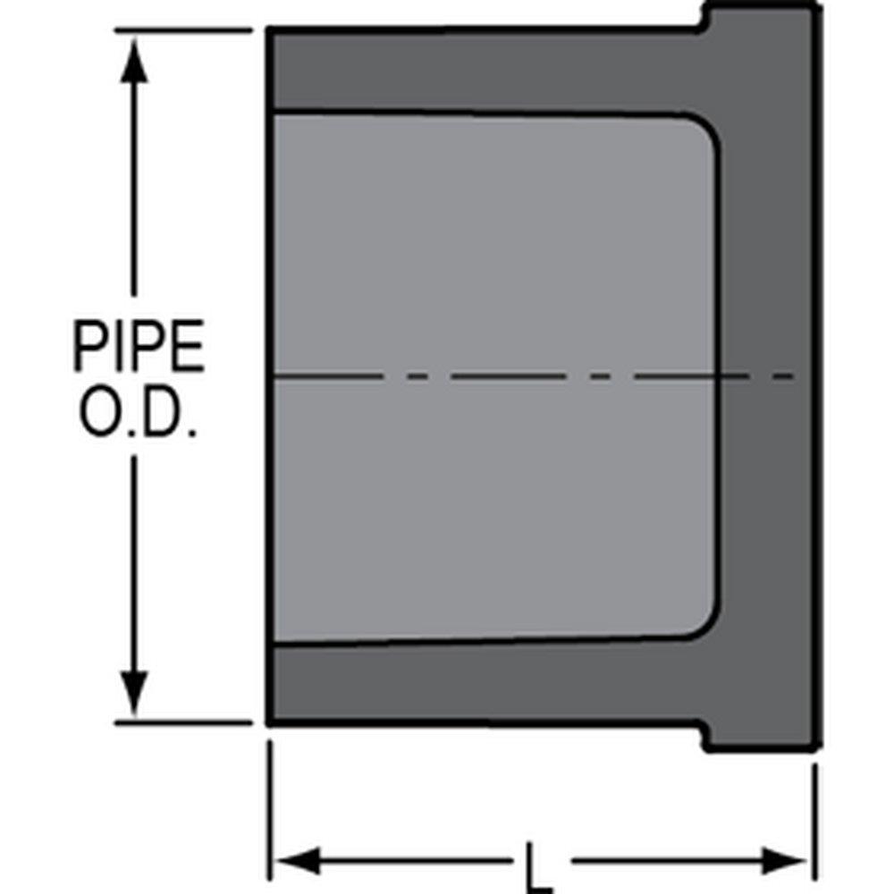 Grey Spigot Schedule 80 PVC Plug 