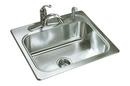 Sterling Satin Stainless Steel 25 x 22 in. Stainless Steel Single Bowl Drop-in Kitchen Sink in Satin Stainless Steel 