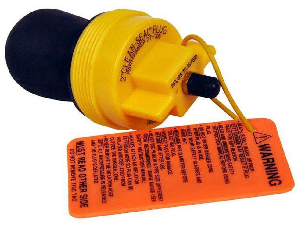 Cherne Black 1-1/2 in. DWV Systems, Sewer Test Plug 