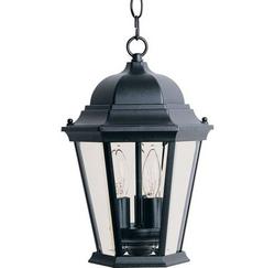 3-Light Outdoor Hanging Lantern in Black