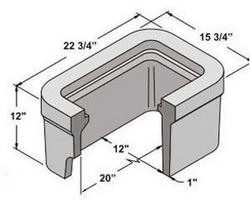12 x 15-3/4 x 22-3/4 in. Meter Box Body Only