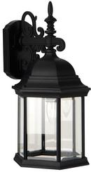 10 in. Depth 100 W 1-Light Medium Lantern in Matte Black
