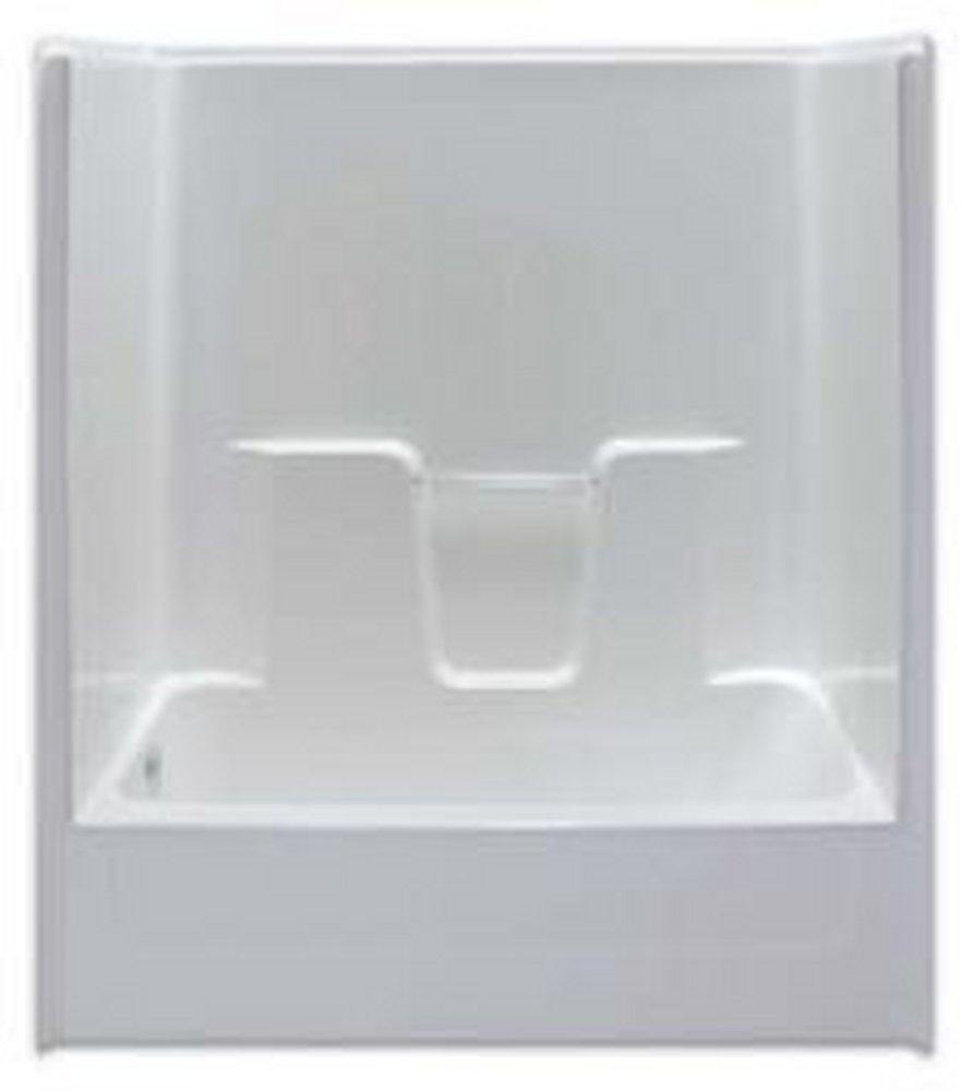 Hamilton Bathware White 60 x 32 in. Fiberglass Left Hand Tile Tub and Shower 