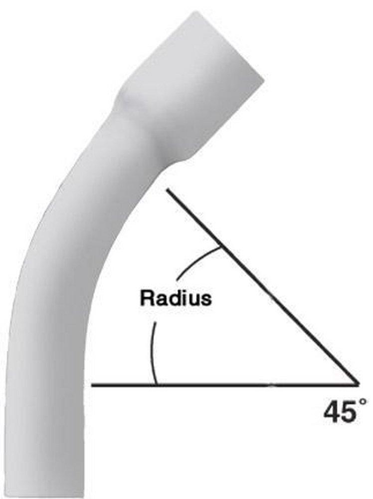 Can-Tex Industries 36 in. Radius Schedule 40 Bell End 45 Degree Elbow 